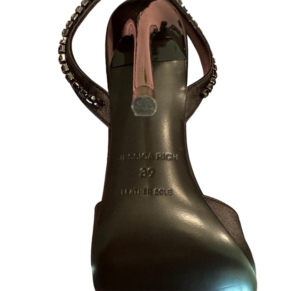 Jessica Rich Jade Womens Satin Rhinestone Slingback Heels EU:39, US:9 - Picture 9 of 10